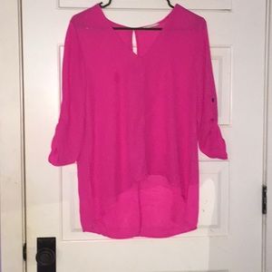 Hot pink T-shirt